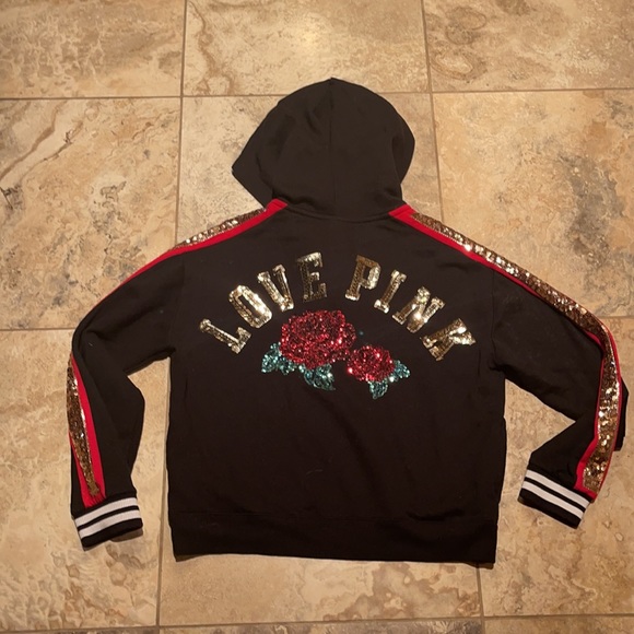 Victoria Secret Pink sequined hoodie - Picture 2 of 4